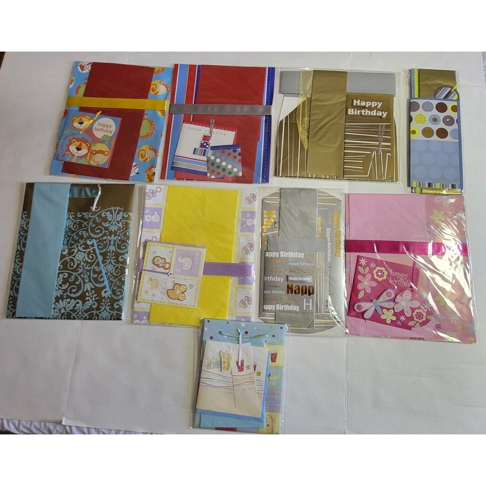 New Luxury Wrapping Paper Set of 9 Coordinated Gift Wrapping Sets Birthday Baby